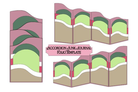 Accordion Junk Journal Folio Template: 3D SVG for Lifestyle And Hobbies