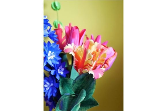 Blooming French Tulip 3D SVG Paper Flowers