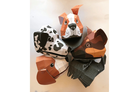 Dog Puppets: 3D SVG Assets for Dogs Branding