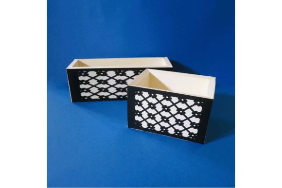 Elegant Lattice Planter Boxes: 3D SVG for Pots And Vases
