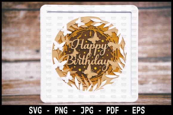 Happy Birthday Shadow Box: A 3D SVG for Shadow Boxes