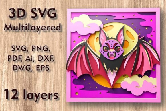 Reviewing the Bat 3D SVG for Layered Projects