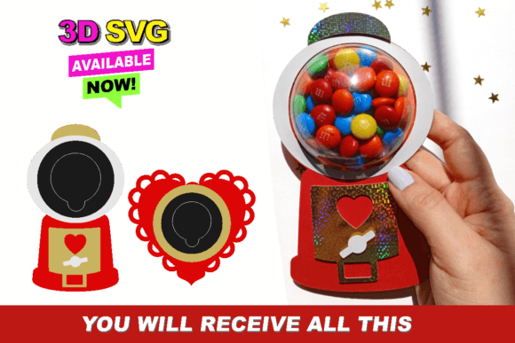 Valentine Candy Holder: 3D SVG Shapes Review